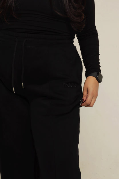 STRUCTURED FLEECE LINED PANT | ONYX