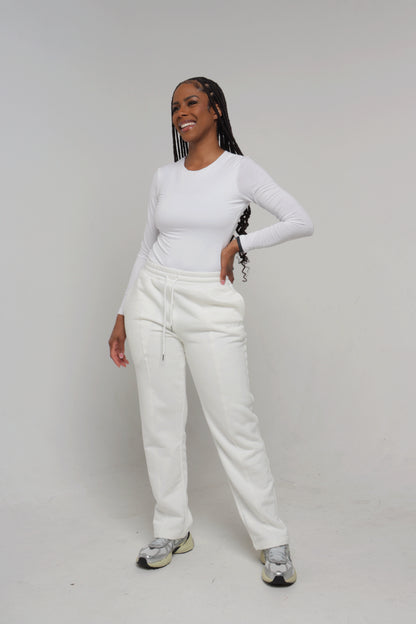 STRUCTURED FLEECE LINED PANT | SNOW