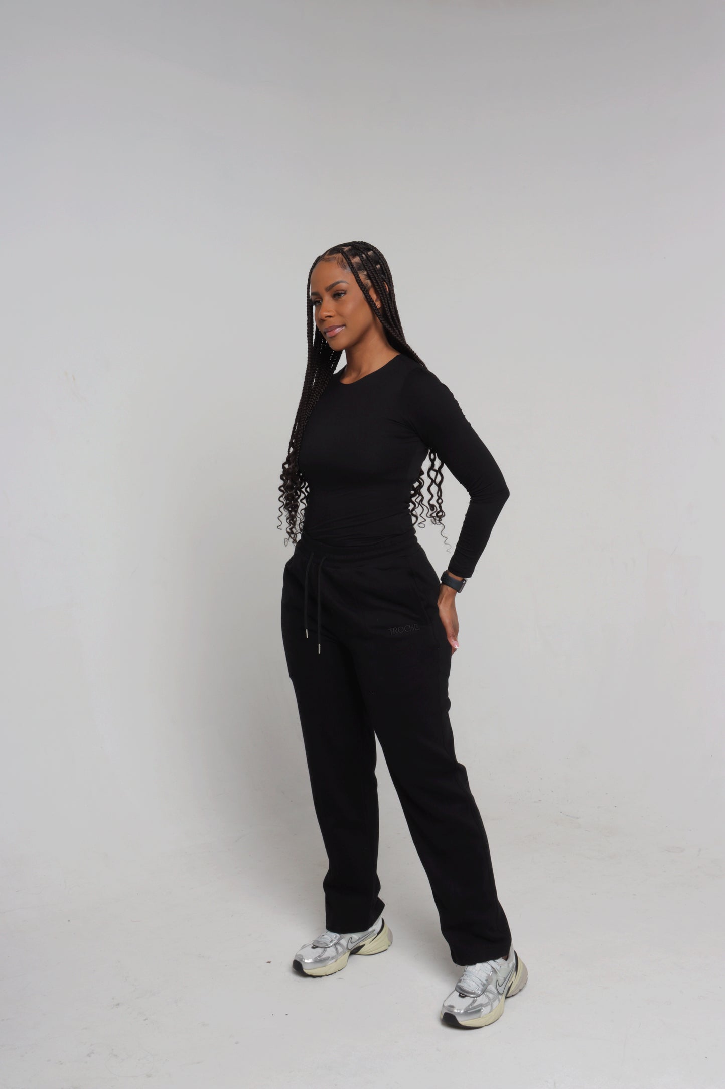 STRUCTURED FLEECE LINED PANT | ONYX