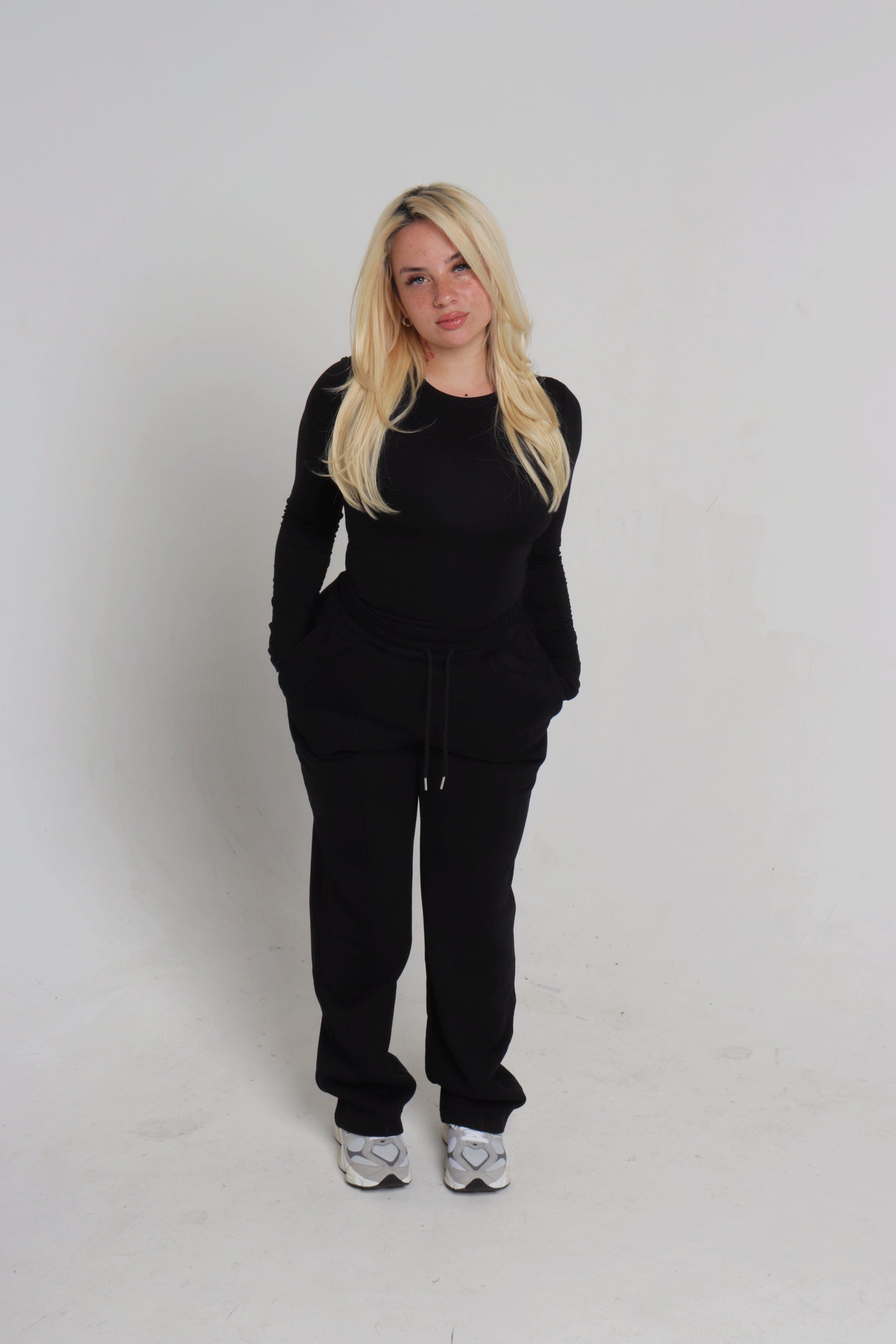 STRUCTURED FLEECE LINED PANT | ONYX