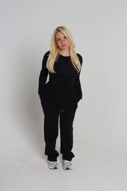 STRUCTURED FLEECE LINED PANT | ONYX